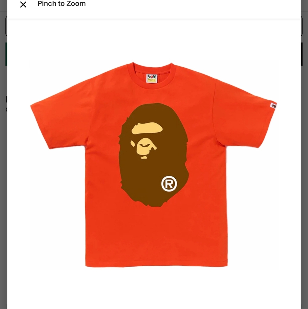 Bape big head ape tee (orange